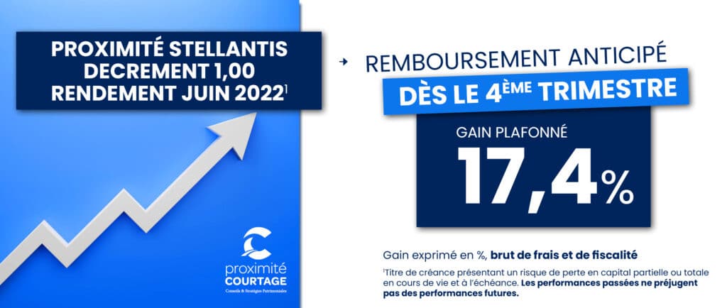 Remboursement anticipé PROX STELLANTIS DEC 1,00 RDT JUIN 2022